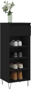 vidaXL vidaXL Szafka na buty, czarna, 40x36x105 cm, materiał drewnopochodny 3