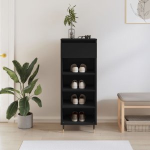 vidaXL vidaXL Szafka na buty, czarna, 40x36x105 cm, materiał drewnopochodny 1