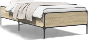 vidaXL vidaXL Rama łóżka, dąb sonoma, 75x190 cm, materiał drewnopochodny 2