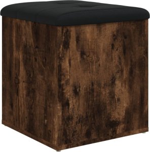 vidaXL vidaXL Ławka ze schowkiem, przydymiony dąb, 42x42x45 cm 7