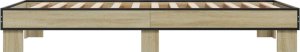 vidaXL vidaXL Rama łóżka, dąb sonoma, 75x190 cm, materiał drewnopochodny 5