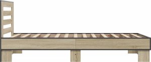 vidaXL vidaXL Rama łóżka, dąb sonoma, 75x190 cm, materiał drewnopochodny 5