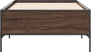 vidaXL vidaXL Rama łóżka, brązowy dąb, 90x190 cm, materiał drewnopochodny 4