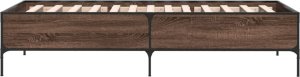 vidaXL vidaXL Rama łóżka, brązowy dąb, 90x190 cm, materiał drewnopochodny 5