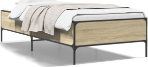 vidaXL vidaXL Rama łóżka, dąb sonoma, 90x190 cm, materiał drewnopochodny 2