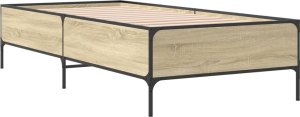 vidaXL vidaXL Rama łóżka, dąb sonoma, 90x190 cm, materiał drewnopochodny 3