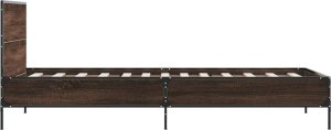 vidaXL vidaXL Rama łóżka, brązowy dąb, 90x190 cm, materiał drewnopochodny 5