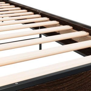 vidaXL vidaXL Rama łóżka, brązowy dąb, 90x190 cm, materiał drewnopochodny 7