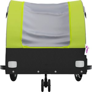 vidaXL vidaXL Przyczepka rowerowa, czarno-zielona, 30 kg, żelazo 6