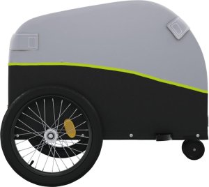 vidaXL vidaXL Przyczepka rowerowa, czarno-zielona, 30 kg, żelazo 7