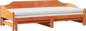 vidaXL vidaXL Łóżko dzienne rozsuwane, woskowy brąz, 80x200 cm drewno sosnowe 3