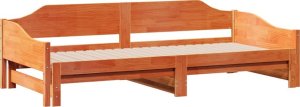 vidaXL vidaXL Łóżko dzienne rozsuwane, woskowy brąz, 80x200 cm drewno sosnowe 5