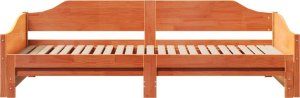 vidaXL vidaXL Łóżko dzienne rozsuwane, woskowy brąz, 80x200 cm drewno sosnowe 7