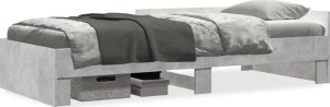 vidaXL vidaXL Rama łóżka, szarość betonu, 90x200 cm, materiał drewnopochodny 2