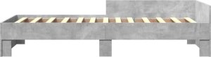 vidaXL vidaXL Rama łóżka, szarość betonu, 90x200 cm, materiał drewnopochodny 4