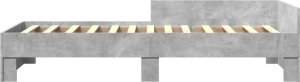 vidaXL vidaXL Rama łóżka, szarość betonu, 90x200 cm, materiał drewnopochodny 6