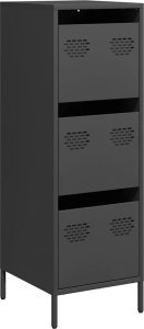 vidaXL vidaXL Szafka, czarna, 39x35x103,5 cm, stal 2