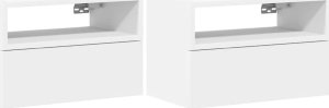vidaXL vidaXL Wiszące szafki nocne, 2 szt., białe, 45x26x28,5 cm 2