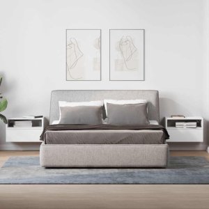 vidaXL vidaXL Wiszące szafki nocne, 2 szt., białe, 45x26x28,5 cm 3