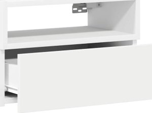 vidaXL vidaXL Wiszące szafki nocne, 2 szt., białe, 45x26x28,5 cm 5