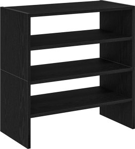 vidaXL vidaXL Stojaki na buty 2 szt., sztaplowany, czarny, 60x30x30,5 cm 2