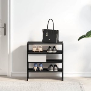 vidaXL vidaXL Stojaki na buty 2 szt., sztaplowany, czarny, 60x30x30,5 cm 3