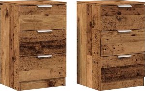 vidaXL vidaXL Szafki nocne, 2 szt., stare drewno, 40x36x65 cm 2