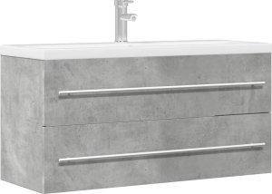 vidaXL vidaXL Szafka pod umywalkę, szarość betonu, 100 x 38,5 x 48 cm, płyta 1