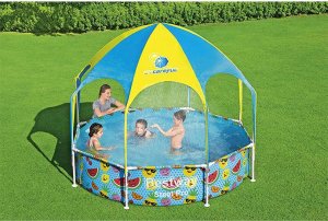 Amazon Bestway Basen Stelażowy dla dzieci z zadaszeniem Steel Pro UV Careful 8' x 20/2.44m x 51cm 56432 3