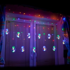 KIK Lampki LED kurtyna kule 3m 108LED multikolor pilot 1