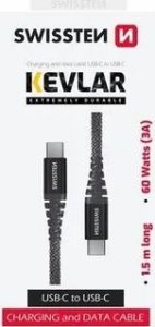 Kabel USB Swissten USB-C - USB-C 1.5 m Czarny (71542010) 6