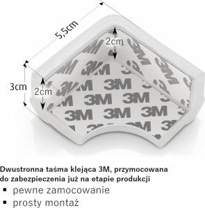 Reer Zabezpieczenie piankowe osłona narożników rogów mebli klej 3M 4szt REER 4