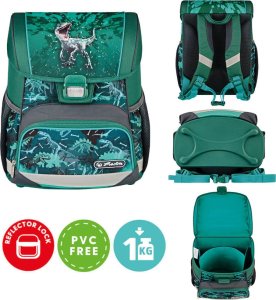Herlitz Tornister plecak szkolny Loop Green Rex dinozaur 6-9lat HERLITZ 1