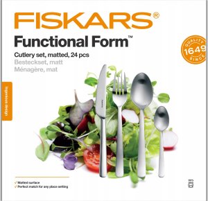Fiskars Zestaw sztućców FISKARS Functional Form 24 sztuki MATOWE 1071624 1