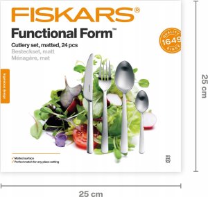 Fiskars Zestaw sztućców FISKARS Functional Form 24 sztuki MATOWE 1071624 3