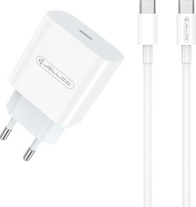 Ładowarka Jellico JELLICO ładowarka sieciowa AK180 PD 20W 1xUSB-C + kabel USB-C - USB-C Biały 5