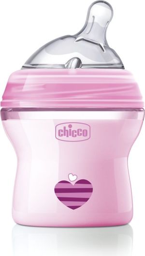 Chicco Butelka plastikowa NaturalFeeling Pink 0M+ 150ml 1
