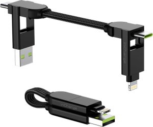 Kabel USB Rolling Square USB-C - microUSB 0.15 m Czarny (RS-X01WR) 2