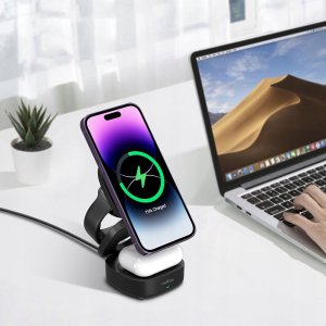 MaxLife  Maxlife wireless charger MXWC-06 15W 3in1, black 3