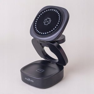 MaxLife  Maxlife wireless charger MXWC-06 15W 3in1, black 7