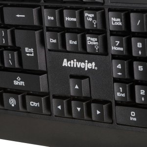 Klawiatura Activejet Activejet K-3255 Klawiatura przewodowa USB czarna 17