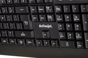 Klawiatura Activejet Activejet K-3255 Klawiatura przewodowa USB czarna 4