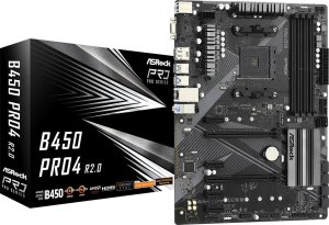Płyta główna ASRock Płyta główna B450 PRO4 R2.0 AM4 4DDR4 DP/HDMI M.2 USB3.2 ATX 1