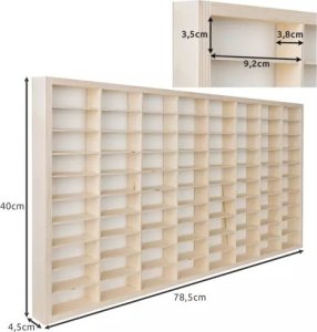Kruzzel Półka drewniana na auta/resoraki KRUZZEL 20233 3