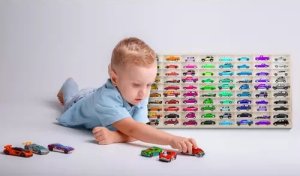 Kruzzel Półka drewniana na auta/resoraki KRUZZEL 20233 8