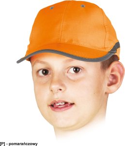 Reis CZFLUO-KIDS - Czapka z daszkiem w kolorze fluorescencyjnym dla dzieci - pomarańczowy S 2