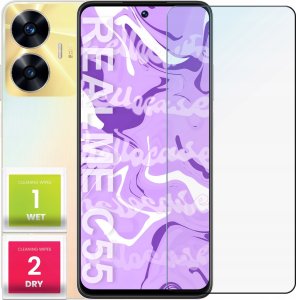 Hello Case Szkło Hartowane do Realme C55 (szybka 9H, płaskie 2.5D, ochronne, szybka) 1