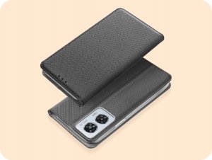 Hello Case ETUI Z KLAPKĄ DO Motorola Edge 50 Fusion CZARNE ZAMYKANE MAGNETYCZNE 2