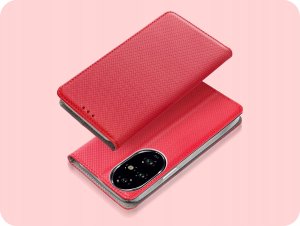Hello Case ETUI Z KLAPKĄ DO Honor 200 Pro CZERWONE ZAMYKANE MAGNETYCZNE 2