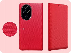 Hello Case ETUI Z KLAPKĄ DO Honor 200 Pro CZERWONE ZAMYKANE MAGNETYCZNE 4
